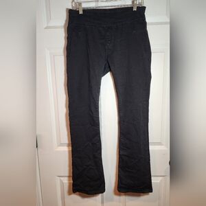 Rubberband Stretch Black Pull On Flare Jeans Size 31 (13/14)